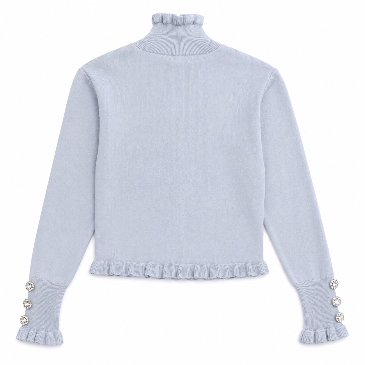 Zara Pullover & Sweatshirts: ZARA Feinstrickpullover Hellblau mit Volants | M/38 – Neu (gemäss Beschreibung) aus Aarberg von LovelyThings_ 5