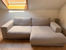 micasa HARRISON L-Sofa in Bouclé – Beige/Sand | 290 × 170 cm