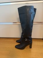 Zara Lederstiefel – Schwarz, Grösse 38 Absatzhöhe 9 cm