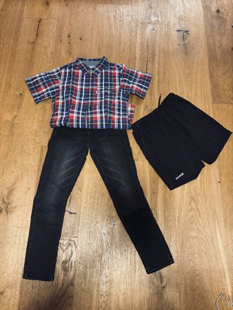 Kleidung Set Junge Hemd Hose Shorts Gr 152
