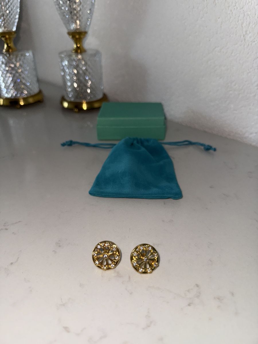 Ohrringe & -stecker: Elegante Ohrstecker, Gold Optik - neu – Neu und originalverpackt aus Zug von Leerminschrank 3