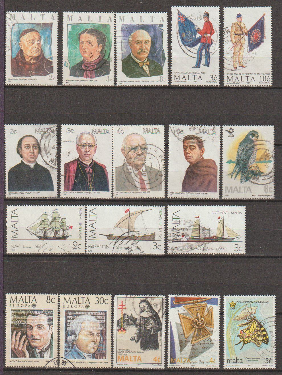 Tous les timbres: Malte histoire divers – D'occasion à Crans-Montana par kira56
