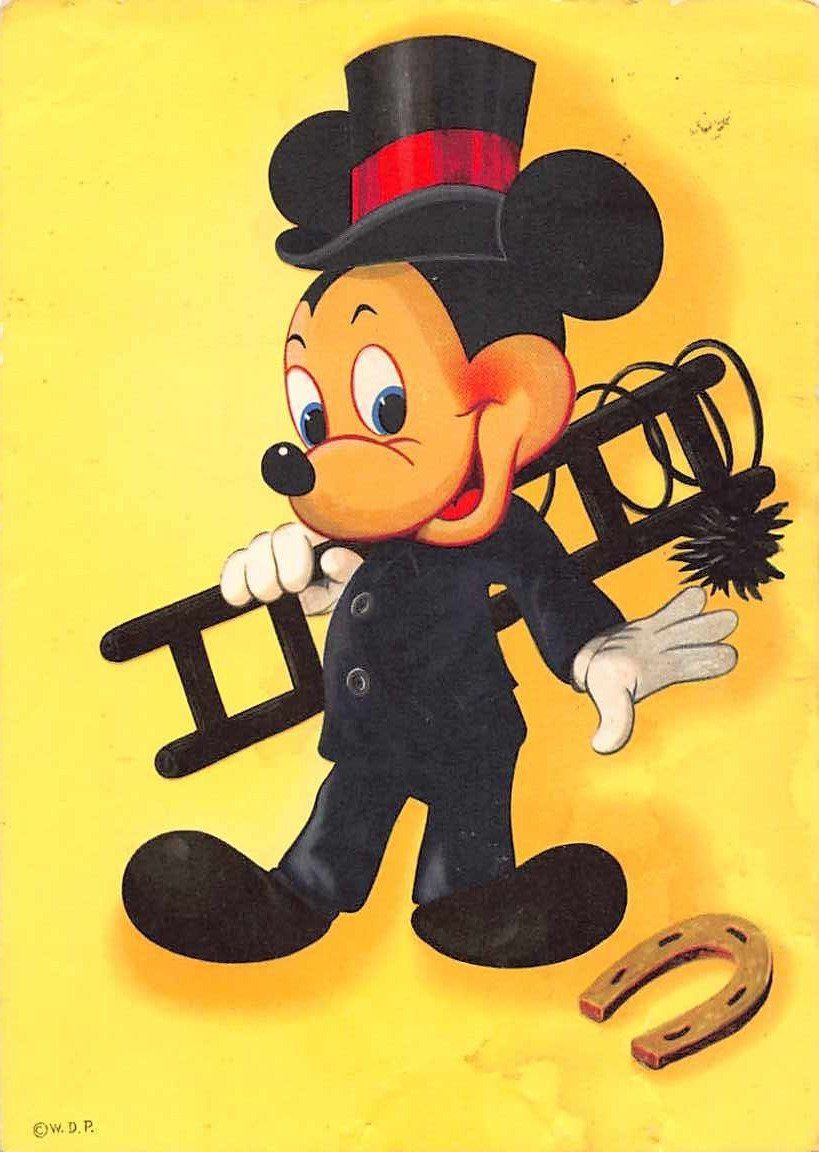 Cartoline postali: MICKEY MOUSE  - Werbekarte aus den 50er Jahren – Usato da Lufingen venduto da TopAnsichtskarten