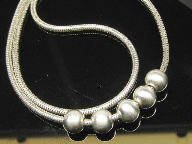 Ketten: Schlangenkette Kugeln Silber 925 + MP 46 cm – Gebraucht aus Ermatingen von Decovin 1