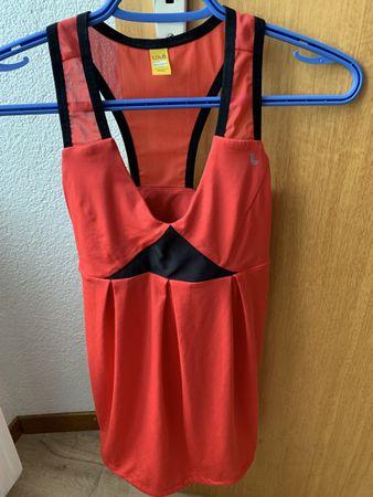 Top de sport/yoga de couleur corail, S, marque LOLE