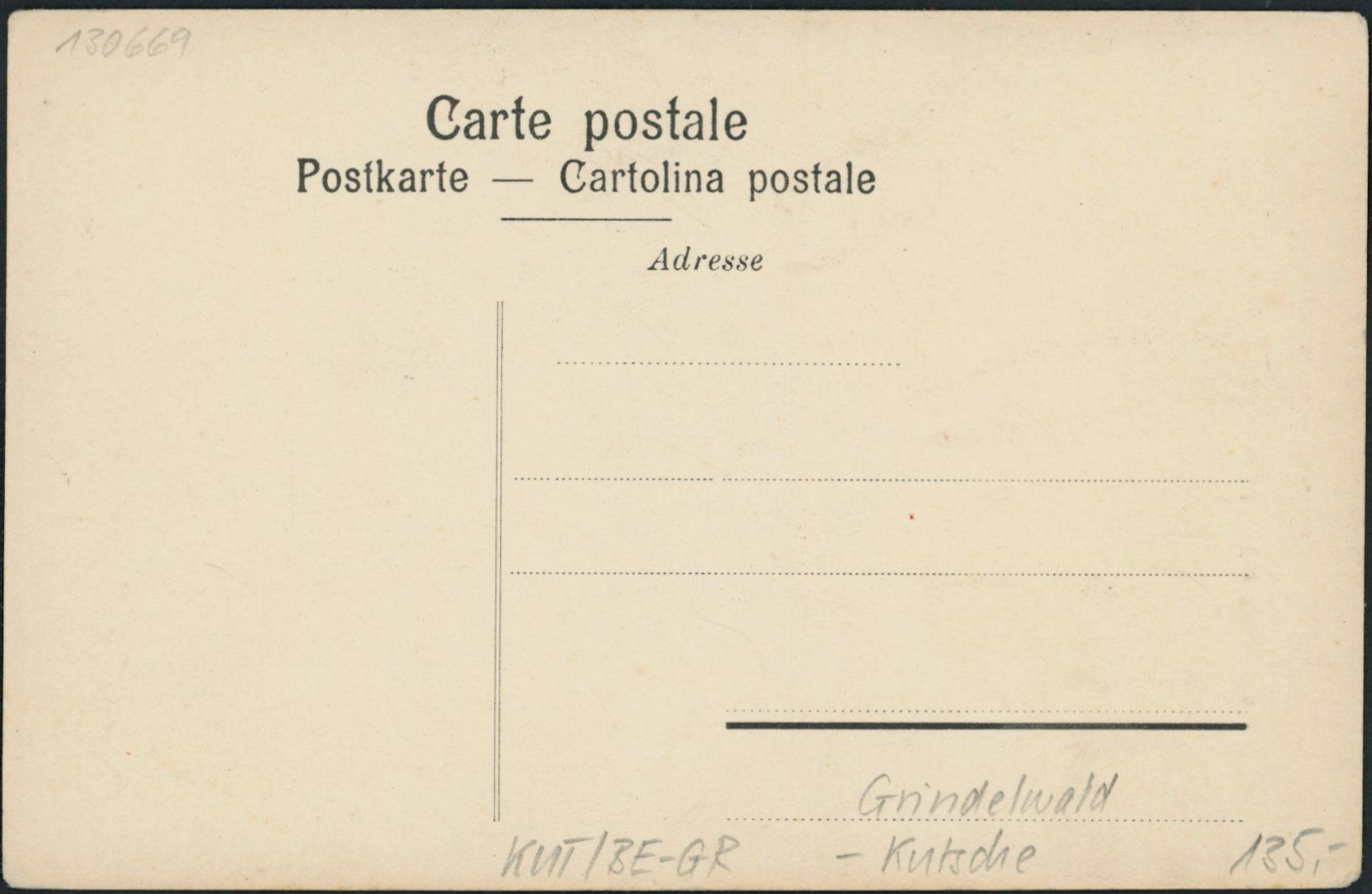 Cartoline postali: BE Grindelwald - Kutsche – Nuovo (secondo la descrizione) da Schindellegi venduto da leecollect 1