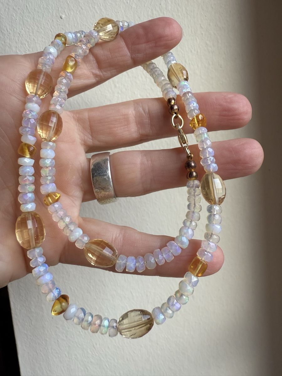 Catenine: Wunderschöne Opal, Citrin, Bernsteinkette NEU – Nuovo e nell'imballaggio originale da Basel venduto da Chili007 3