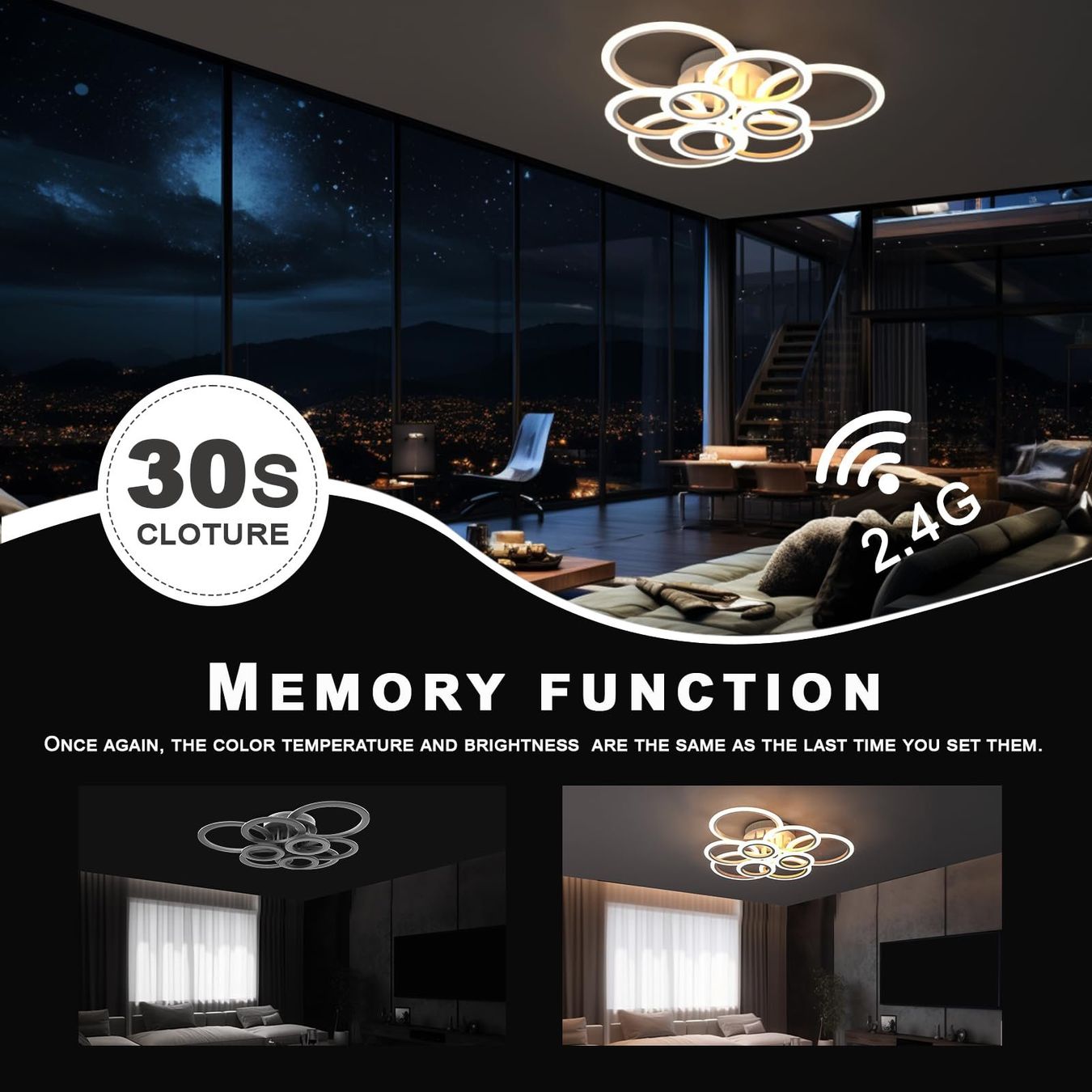 Lustres & lampes de plafonds: LED Deckenleuchte Deckenlampe Wohnzimmerlampe 120W dimmbar – Neuf avec emballage d'origine à Zürich par NovaDen 2