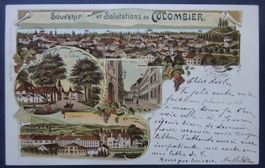 Litho-Ansichtskarte 1899 / Colombier (NE)