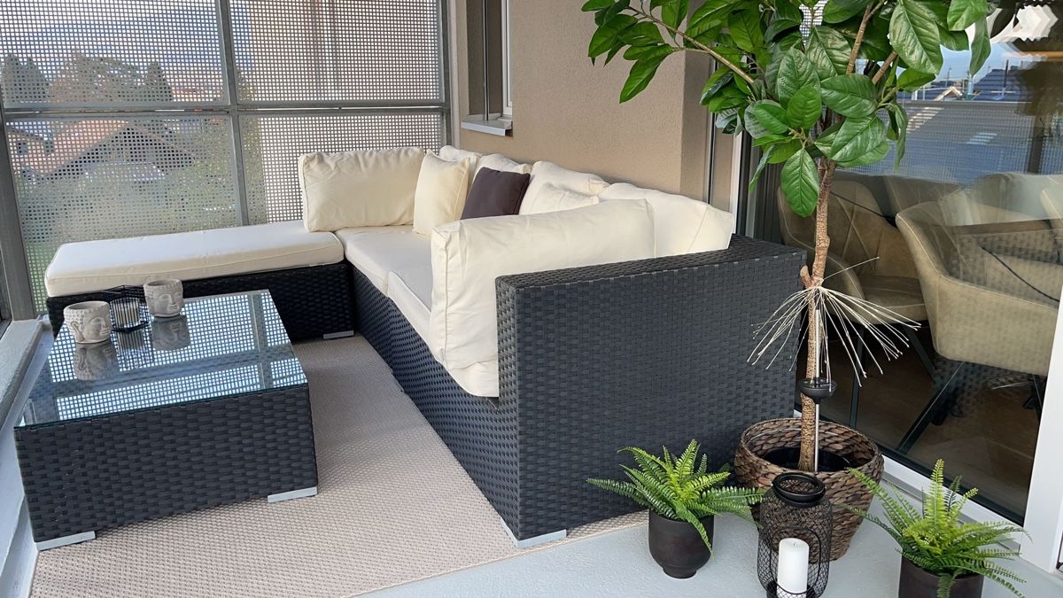 Viplounge Divani: Milano Balkon Lounge Set schwarz VIP Lounge – Usato da Reichenburg venduto da ibiza18