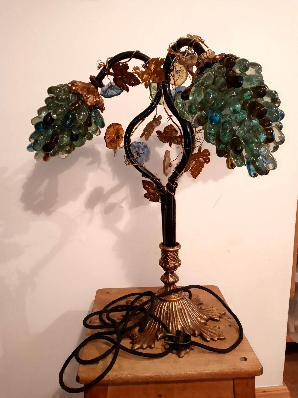Murano Lampade: Murano-Traubenlampe  Tischlampe – Usato da Prez-vers-Siviriez venduto da Monija70