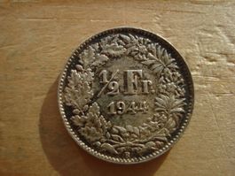 (S) 1/2 Franken 1944 UNZ-