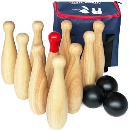 Plaketten & Abzeichen: Bowling, Hartholz, 10 Pins & 3 Bälle in einer – Neu und originalverpackt aus Hundwil von Stallone6 1