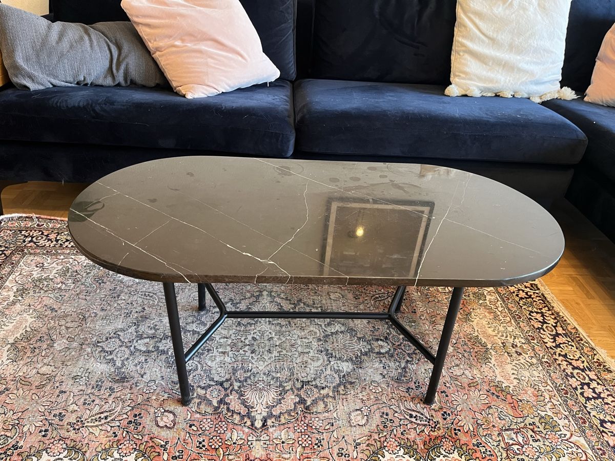 Tavoli: Runder Couchtisch aus Marmor in schwarz – Usato da Zürich venduto da luuwen