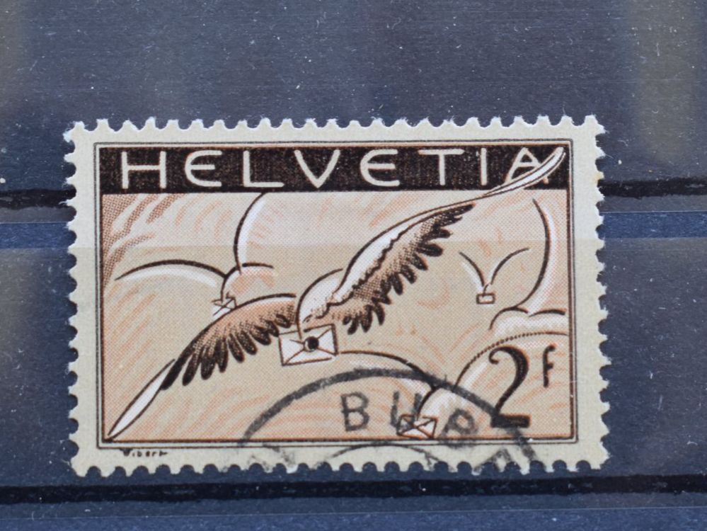 Alle Briefmarken: Flugpost Briefmarke Nr. 13      B1208B – Gebraucht aus Bettingen von Gluscht-Oase