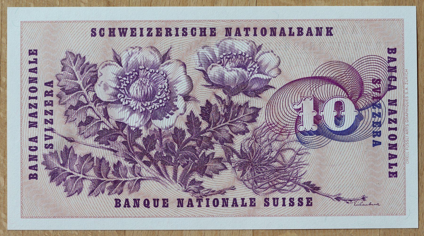 Banconote: 10 Franken Note Gottfried Keller 1977 – Usato da Rheinfelden venduto da Fitscherella 1