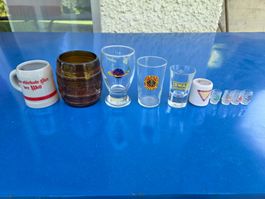 Bier Brauerei Schweiz, Mini Bierkrüge und Gläser