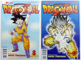 DRAGON BALL Z #8-9 TORIYAMA ENGLISH MANGA VIZ MEDIA 1998