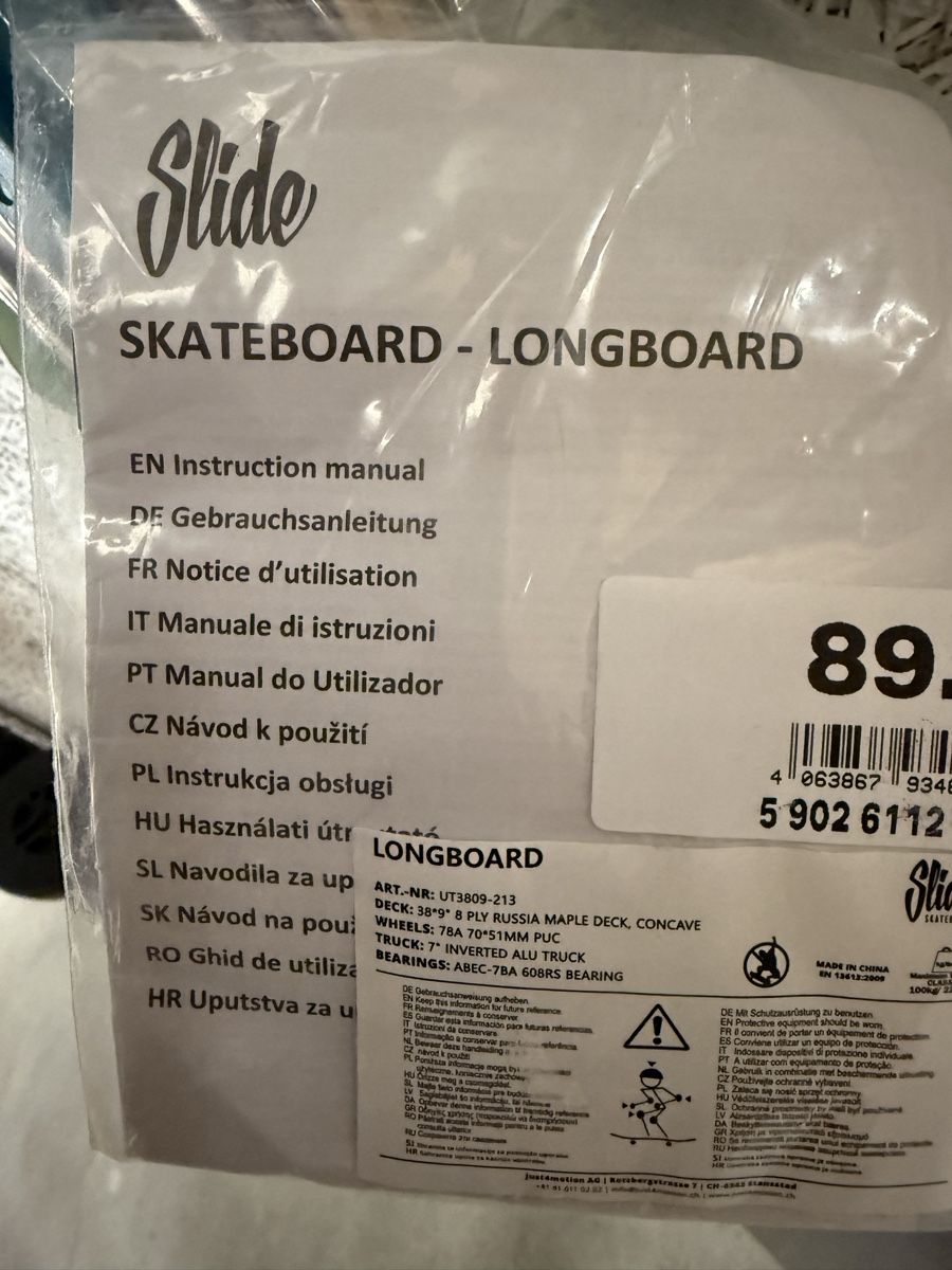Slide Skateboards: Slide - Skateboard Longboard - Fabrikneu – Neuf avec emballage d'origine à Zürich par Gross9 2