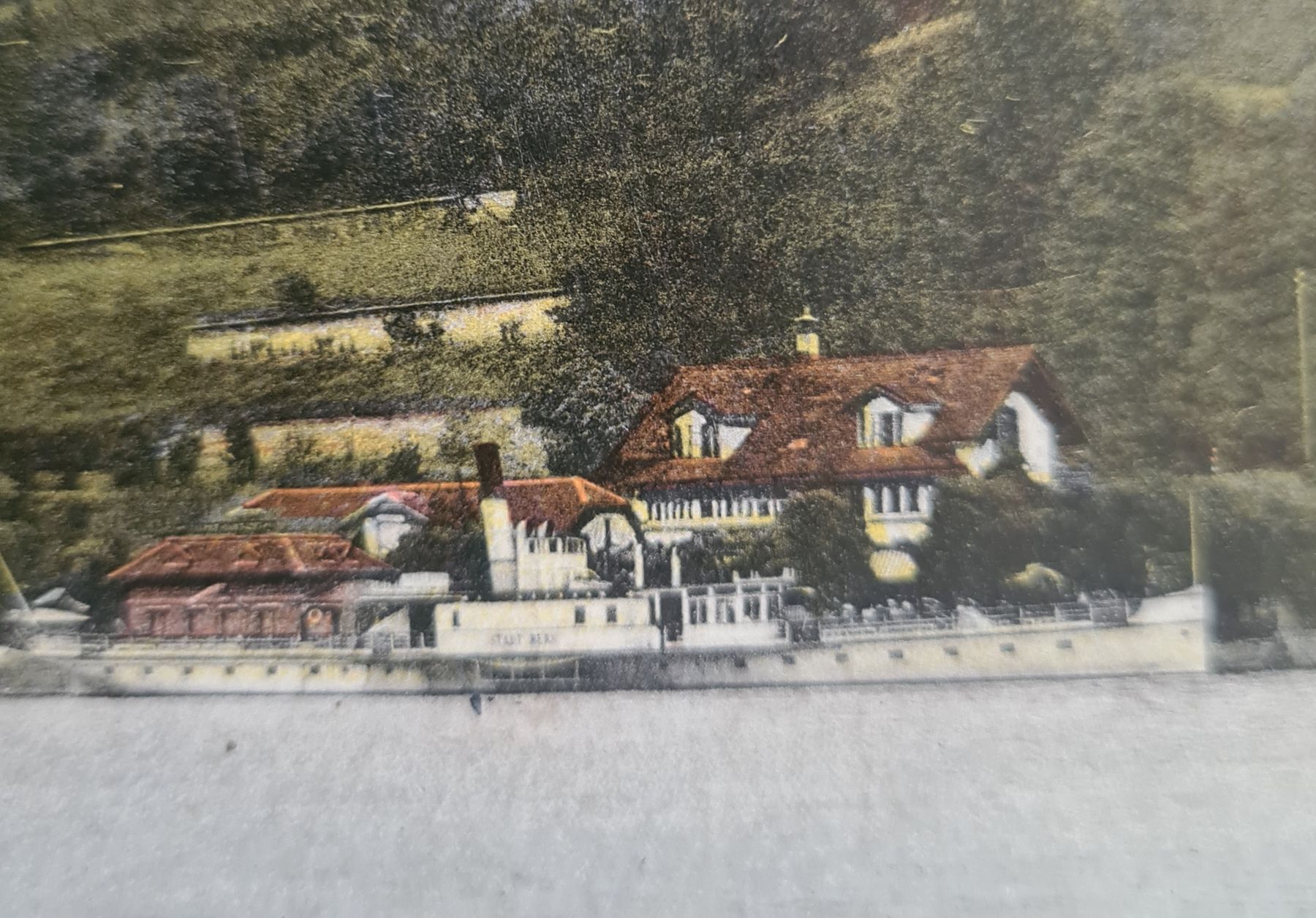 Cartoline postali: Oberhofen mit Schiffslandesteg, 1908 – Usato da Ebikon venduto da Donar50 1
