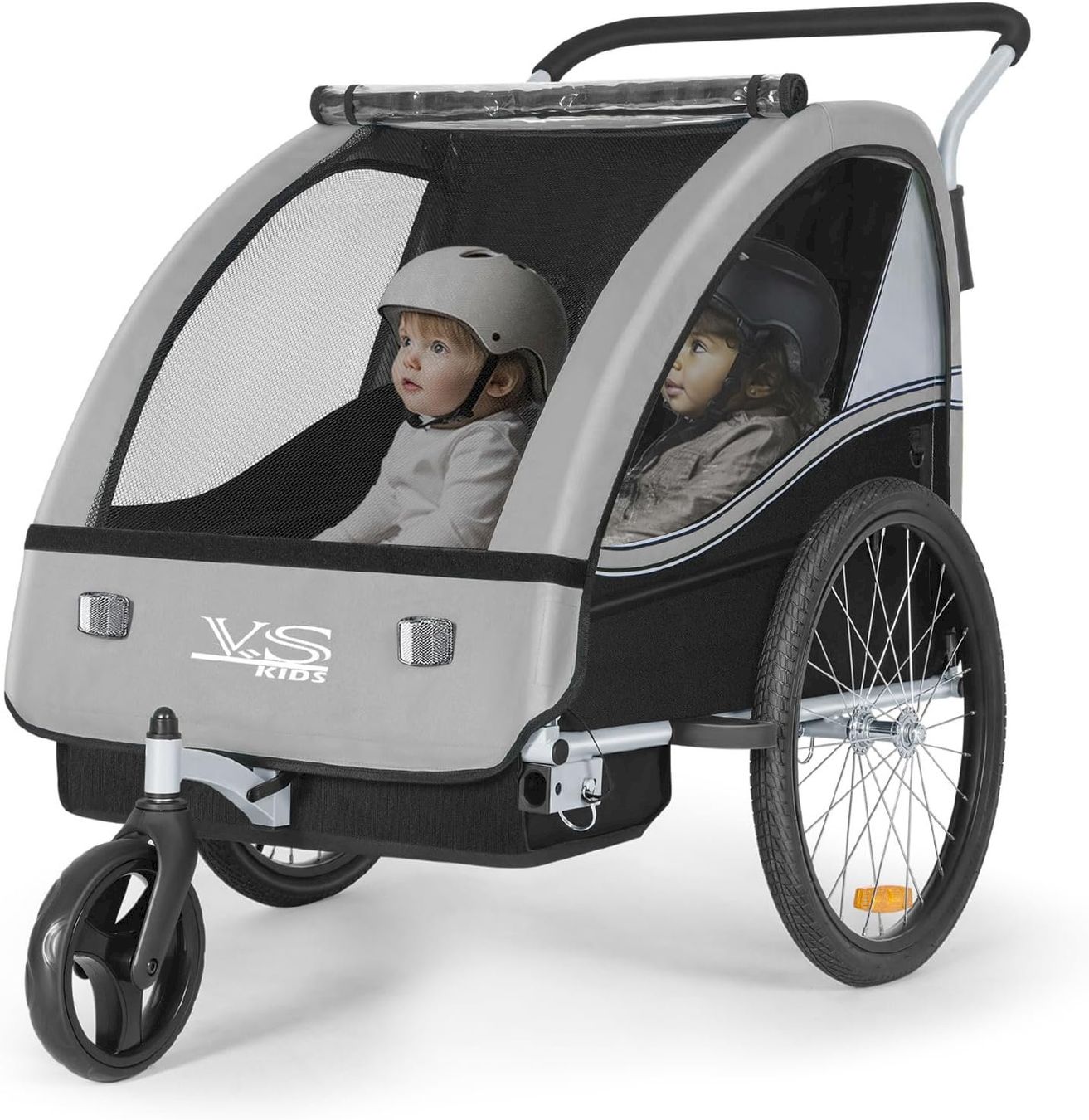 Rimorchi per biciclette: Tiggo VS 2 in 1 Kinderanhänger Grau – Nuovo e nell'imballaggio originale da Bottighofen venduto da zaap 1