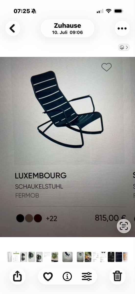 Fermob Chaises: FERMOB Schaukelstuhl und Hocker in schwarz – Neuf (Voir description) à Bubendorf par Sternchen23 2