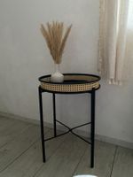 Beistelltisch im Boho Stil mit Wiener Geflecht Optik