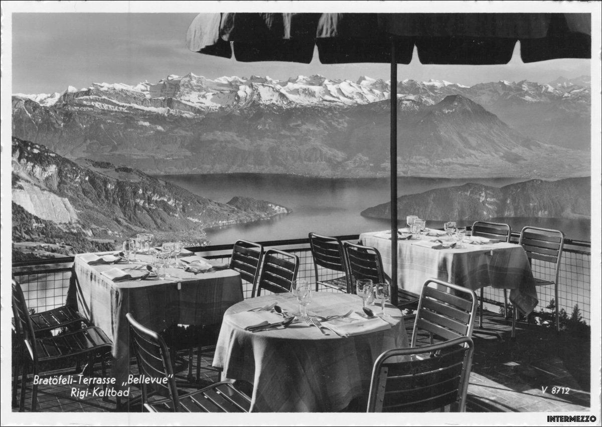 Cartoline postali: Rigi-Kaltbad Bratöfeli Terrasse Bellevue – Usato da Basel venduto da intermezzo12