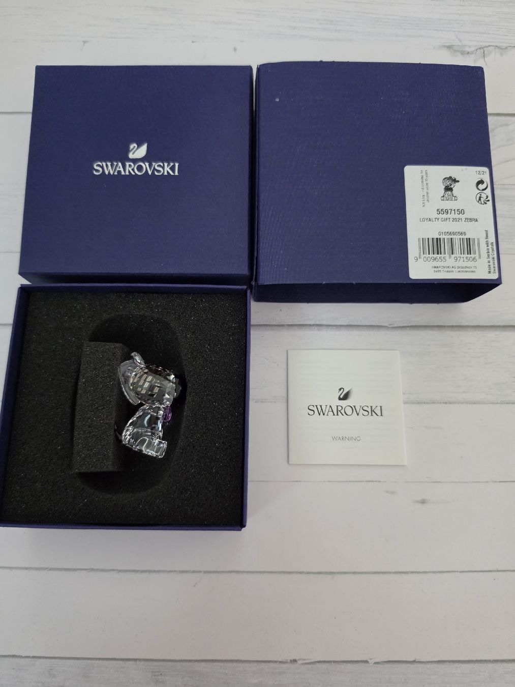Swarovski Statuette: Swarovski Baby Animals Zebra – Nuovo e nell'imballaggio originale da Bülach venduto da Santa-Punk 1
