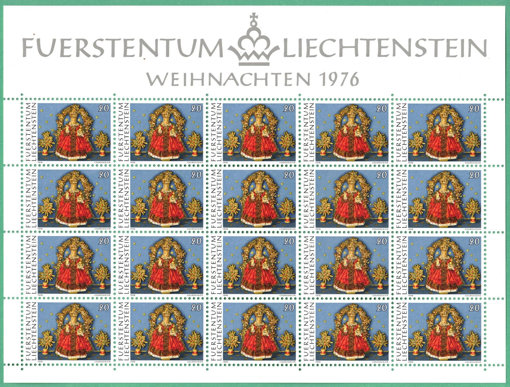 Tutti i francobolli: Kleinbogen Weihnachten  1976       postfrisch – Nuovo (secondo la descrizione) da Mellingen venduto da Ginger 3