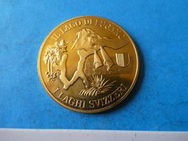 vergoldete Medaille PP 40 mm, Lago di Lugano