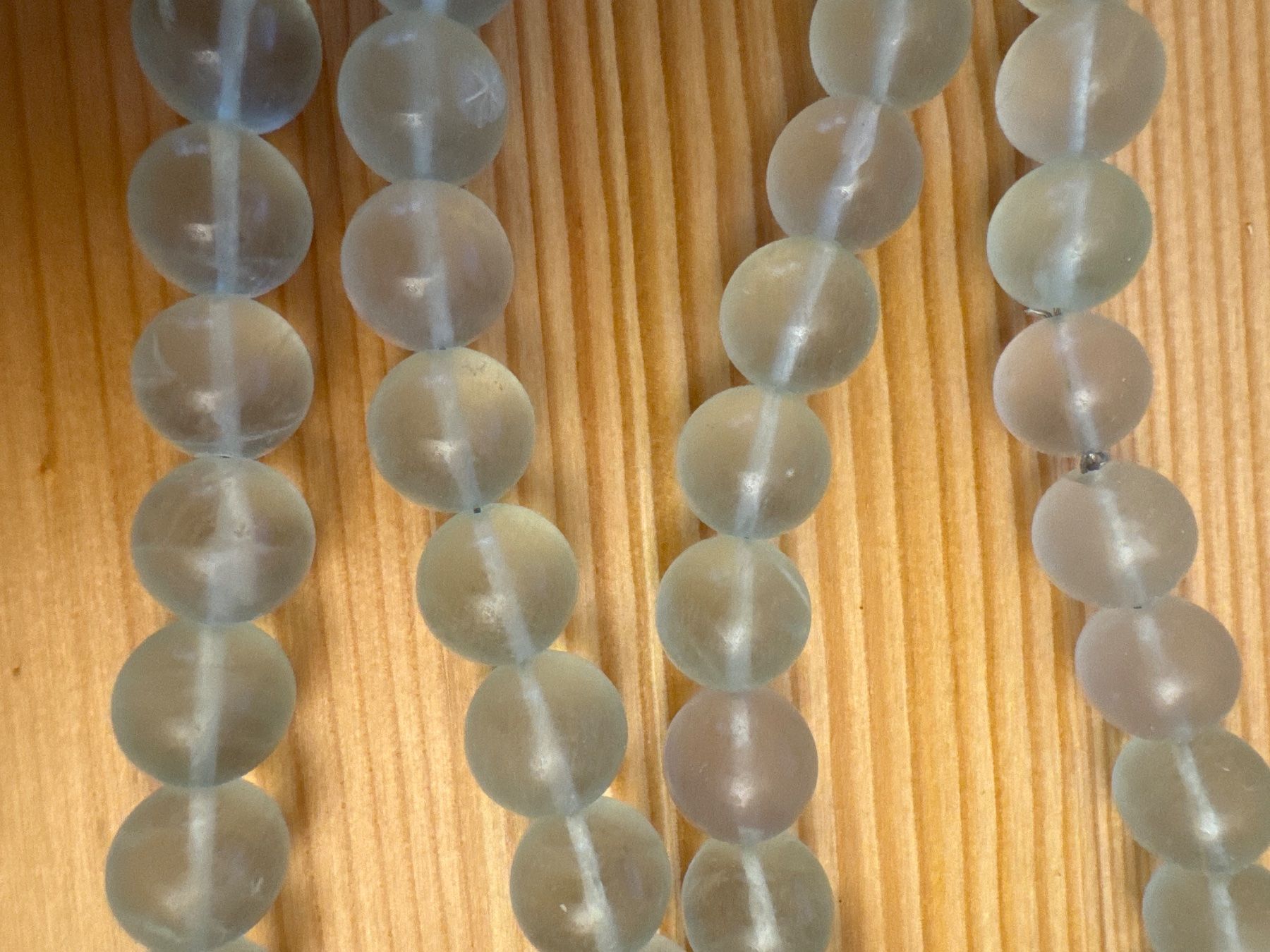 Catenine: Ketten aus Fluorit-Kugeln, ca. 60 cm lang – Nuovo (secondo la descrizione) da Zürich venduto da Tarafo5 1