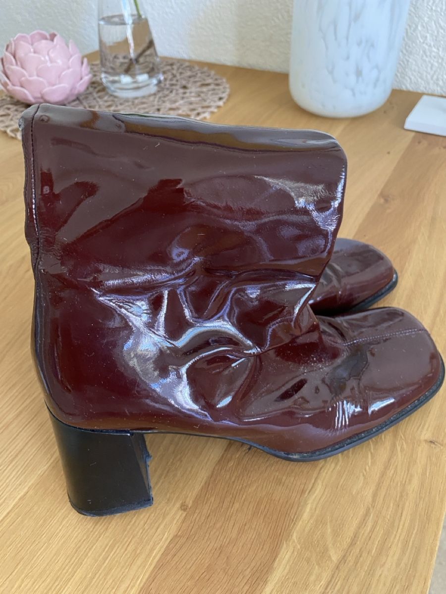 Damenschuhe: Manfield Stiefel Lack bordeaux, Echtlederfutter,, Gr. 39 – Neu (gemäss Beschreibung) aus Hünibach von nadalila 2