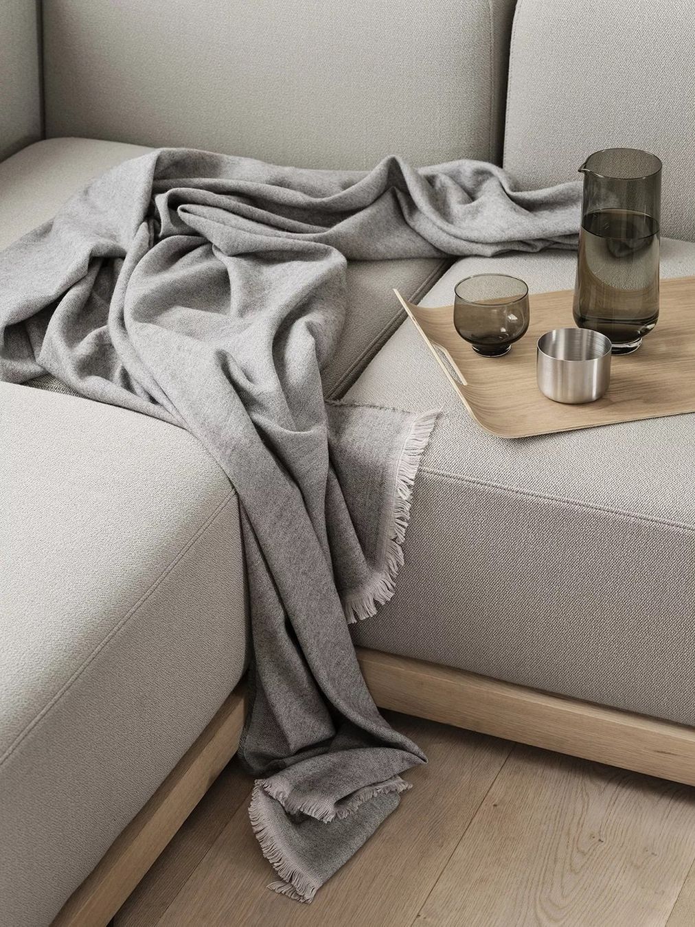 Decken: BLOMUS Sofadecke Wohndecke MELANGE  moonbeam – Neu und originalverpackt aus Kägiswil von nick333 3