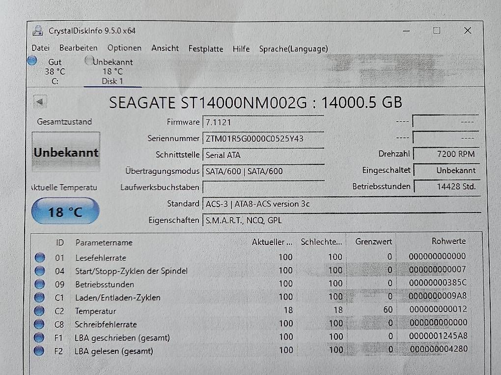 Seagate Dischi rigidi: Seagate Exos X16 14TB SAS Harddisk mit 14428h – Usato da Worb venduto da MisterSunshine 4