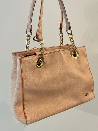 Borsa donna Carpisa, rosa con bordi arancioni  con catena