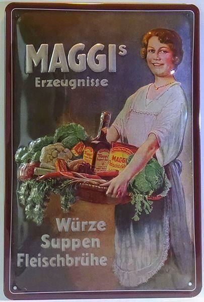 Maggi Schilder: Blechschild-MAGGI`S ERZEUGNISSE – Neu und originalverpackt aus Rupperswil von big-one-sale