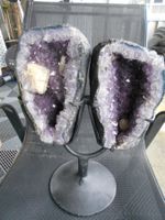Amethyst Doppeldruse auf Metallhalterung ca. 14 kg Brasilien