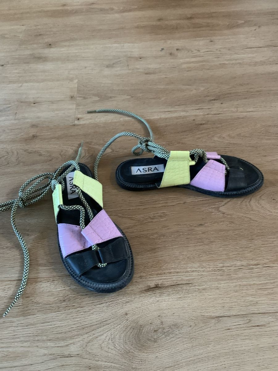 Scarpe da donna: Sandales multicolores à lacet Asra – Usato da Genève venduto da rez_c6c6 3
