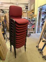 12 Stk neue Stapelstuhl ISO Basic , bordeaux