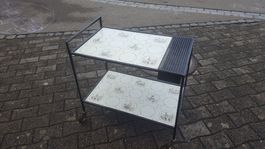 Servierwagen Vintage, mit Wendeplatten und Rechaud!