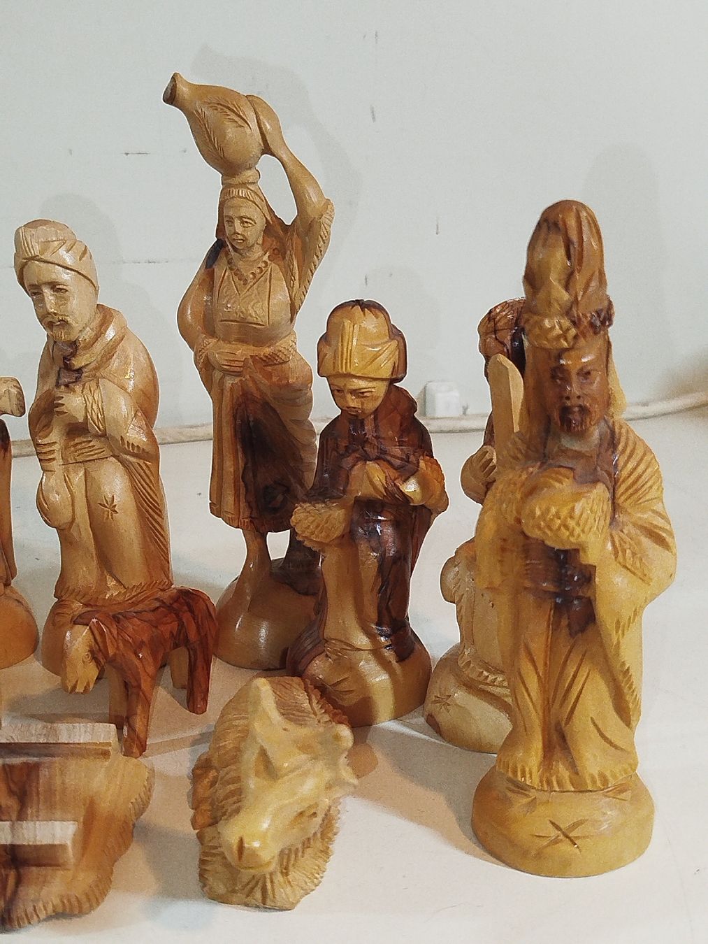 Xilografie: Wunderschöne, handgeschnitzte Krippenfiguren aus Holz(em14) – Usato da Künten venduto da Schnaepplihuus 5