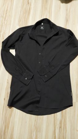 Elegantes Herrenhemd Schwarz Grösse M