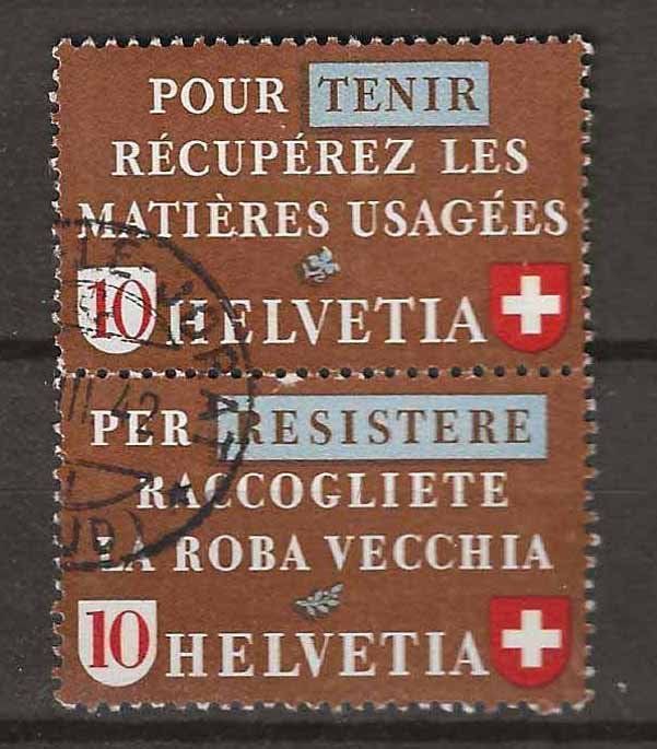 Tutti i francobolli: CHz34e - Se tenant Z34e obl. – Usato da Trélex venduto da Phil_Albert
