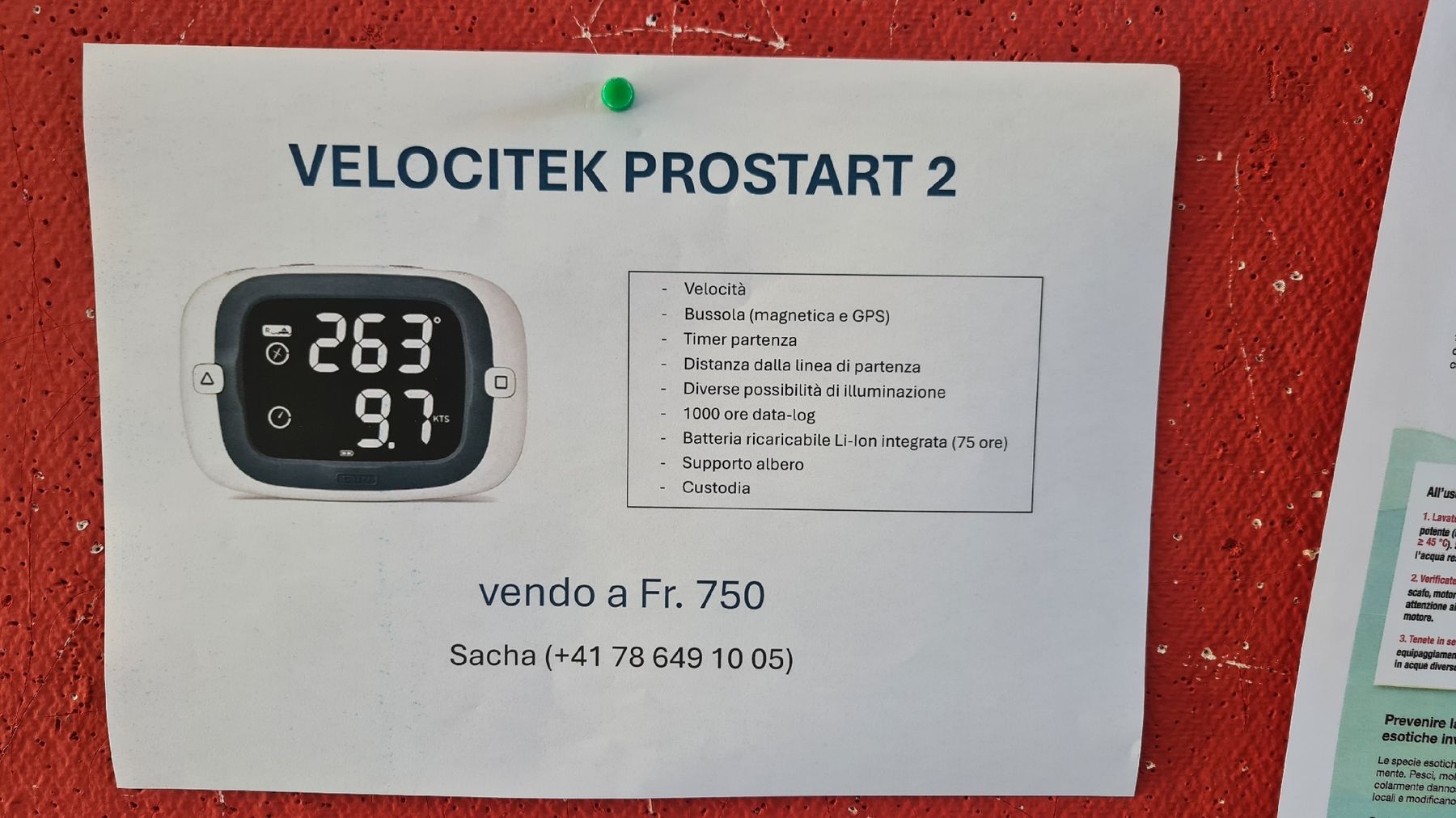 Navigatori: Velocitek Prostart 2 sailing regatta instrument – Usato da Cadro venduto da Sacha711 2