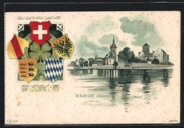 Litho Arbon / Bodensee, Teilansicht mit 