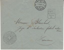 Brief Portofrei mit Francostempel schwarz