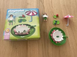 Playmobil 4198 Fee mit Lilienboot & Schirm, neuwertig!