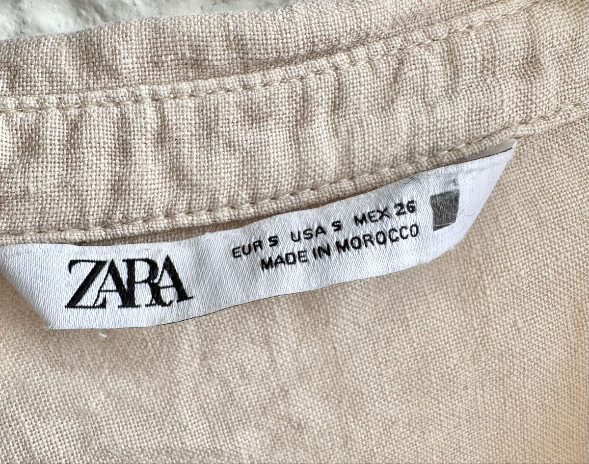 Zara Blusen: ZARA Leinen Bluse –Sandbeige / Gr. S – Gebraucht aus Bern von Fraeuleinhonig 1