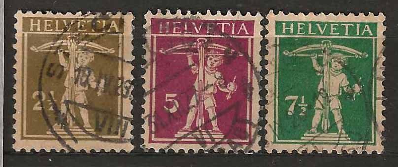 Tutti i francobolli: CH169 - Fils de Tell 169-171 obl. – Usato da Trélex venduto da Phil_Albert